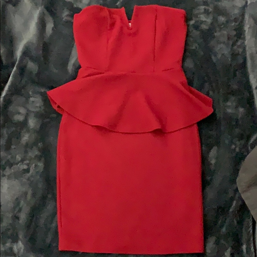 Charlotte Russe: Heart cut burgundy/red mini dress